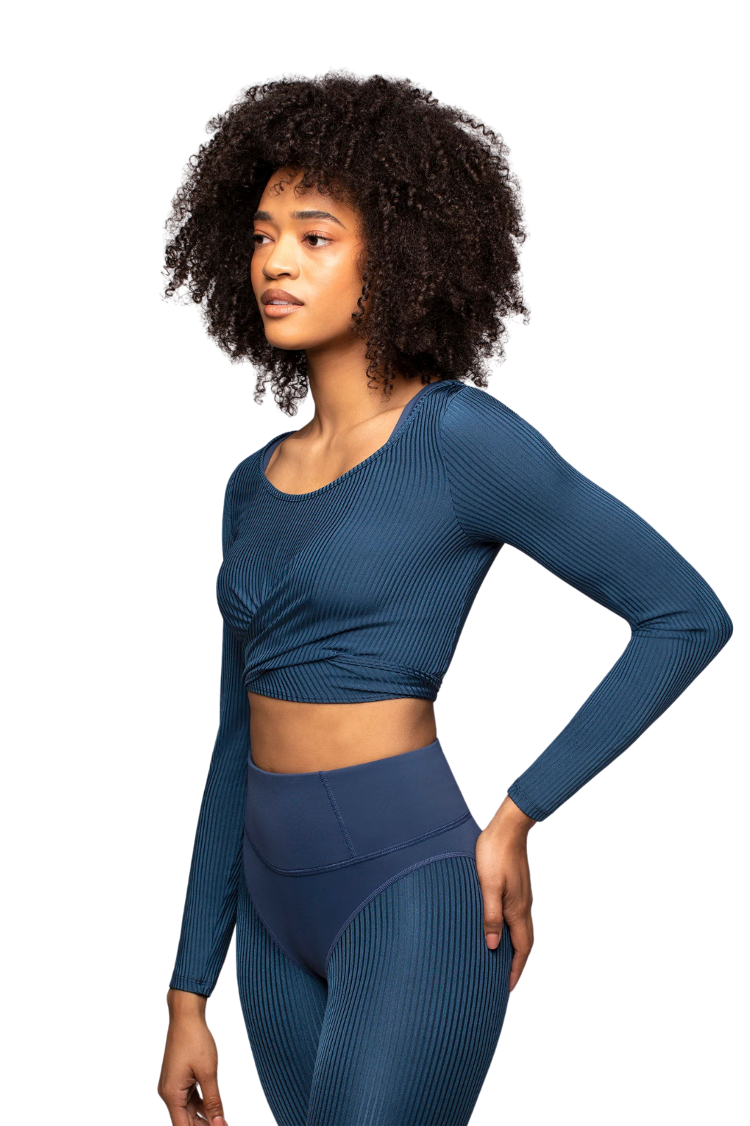 Ambient Ribbed Wrap Top