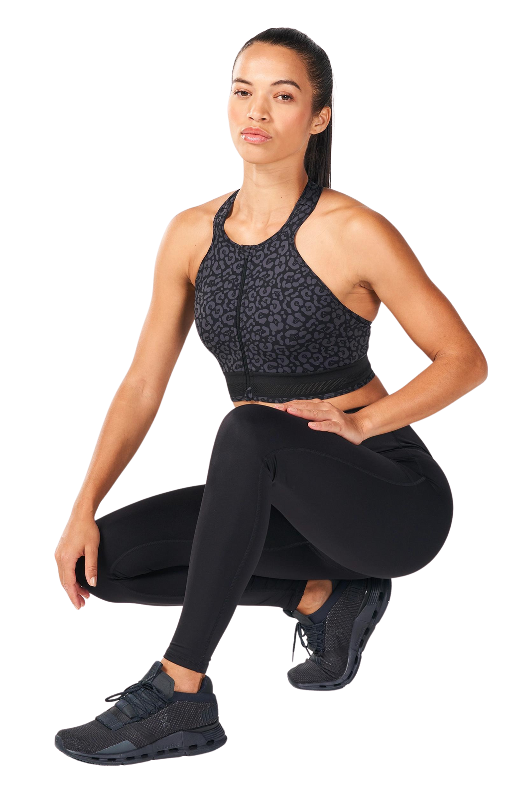 Black Sports Leggings for Yoga, Gym