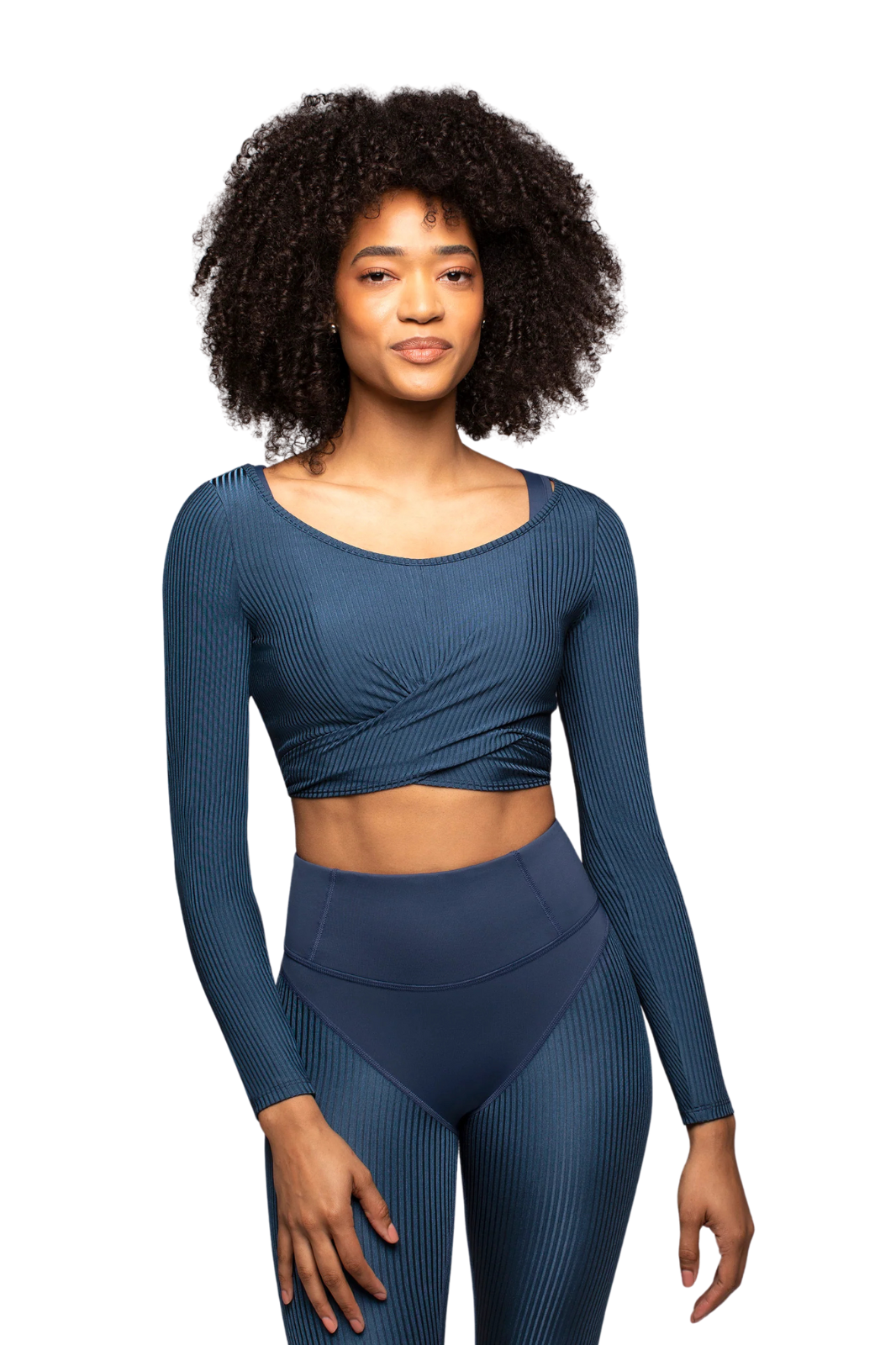 Ambient Ribbed Wrap Top