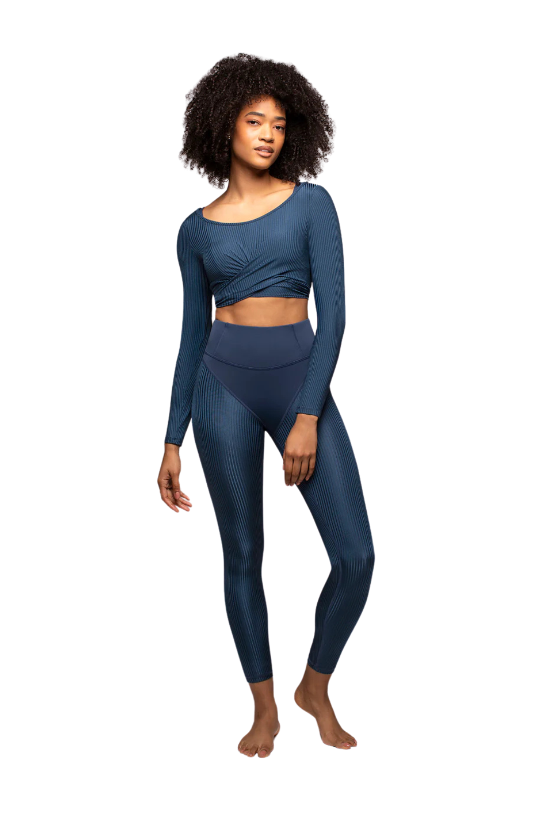 Ambient Ribbed Wrap Top