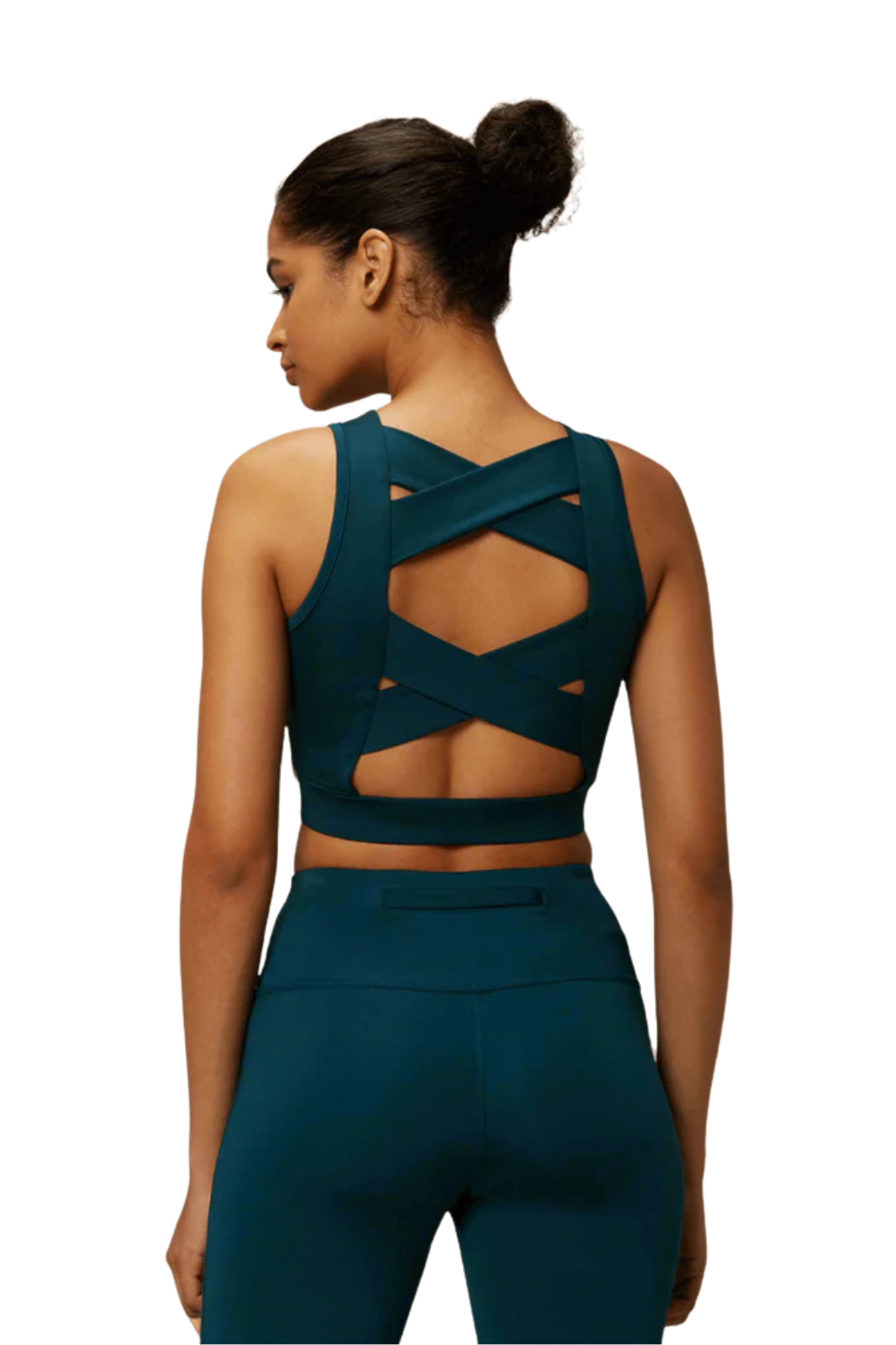 Padded Cross Back Crop Top