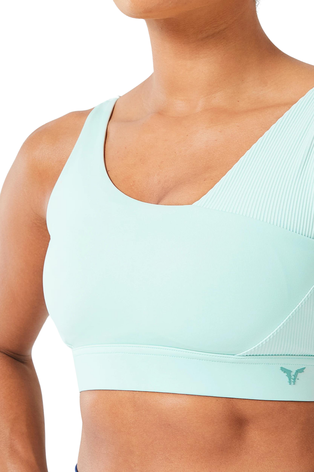 MICHI Code Ribbed Asymmetric Bra - High Support Sports Bra for Women