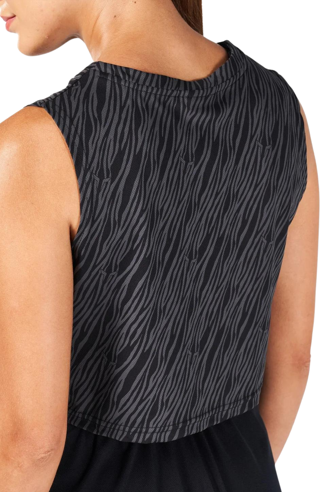 back view of SquatWolf Core Wild Print Crop Tank  for Women