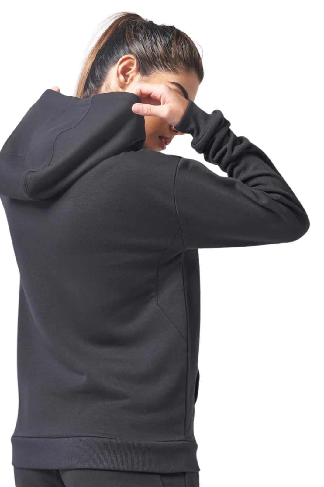 back view of Squatwolf Black Zip-Up Hoodie