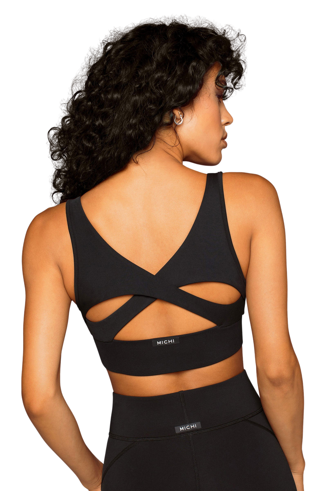 Michi Longline Sports Bra - Black Training Bra with High Support
