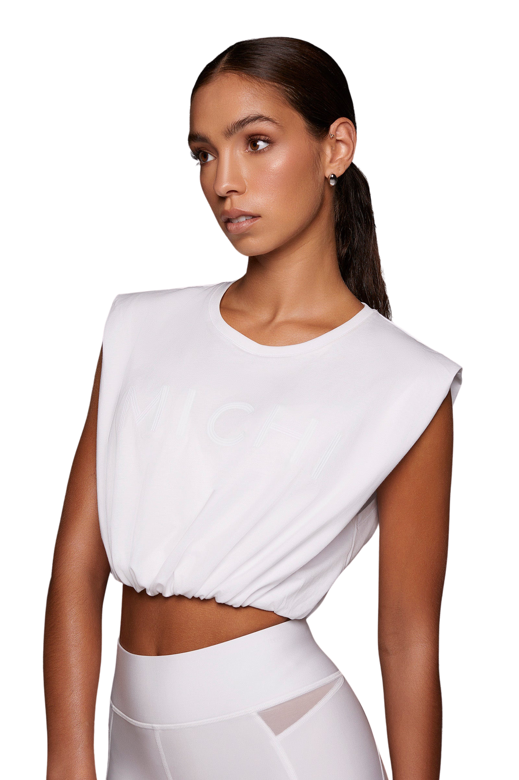 white Lightweight Cropped Tee for Women