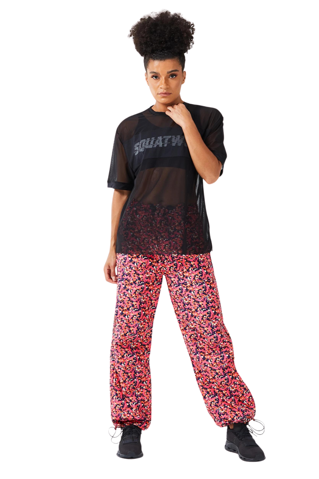 back of SquatWolf Mesh Tee for Women