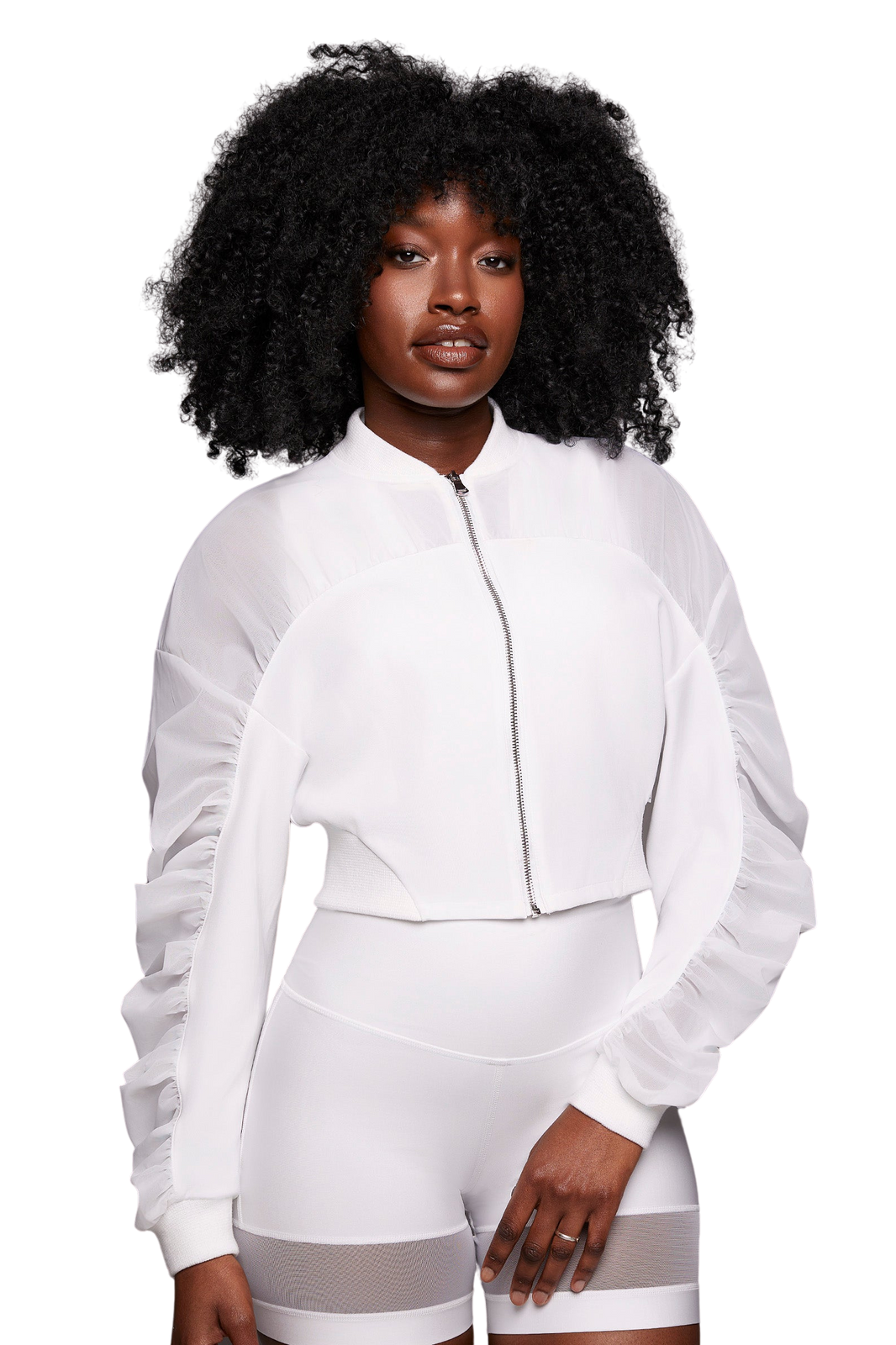 Michi Zip-Up Bomber Jacket