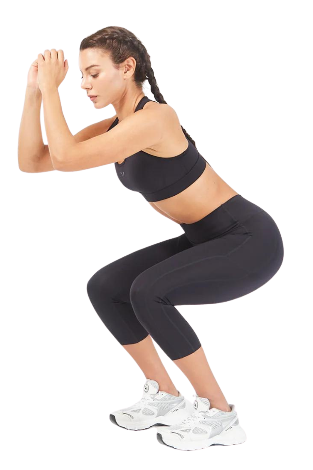 stretching Squatwolf Black Gym Bra