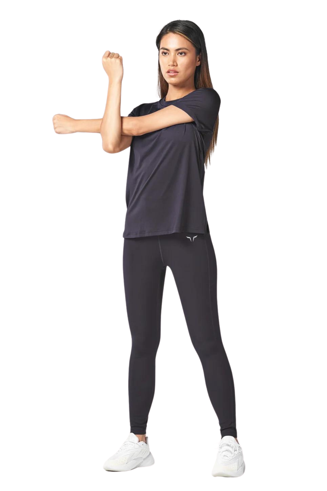 women stretching in loose Fit T-shirt for Gym