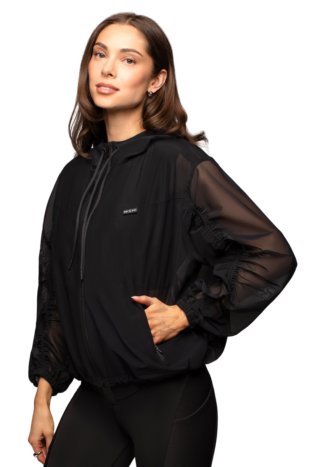 Michi Black Mesh Jacket for Women