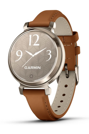 Cream Gold Case W/ Tan Leather Band