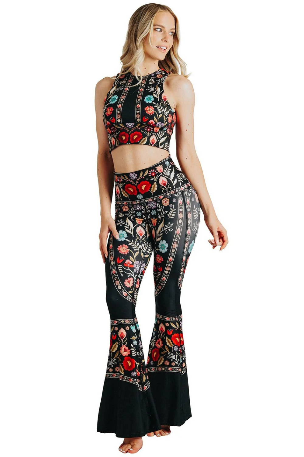 Yoga Democracy Printed Bell Bottom Leggings