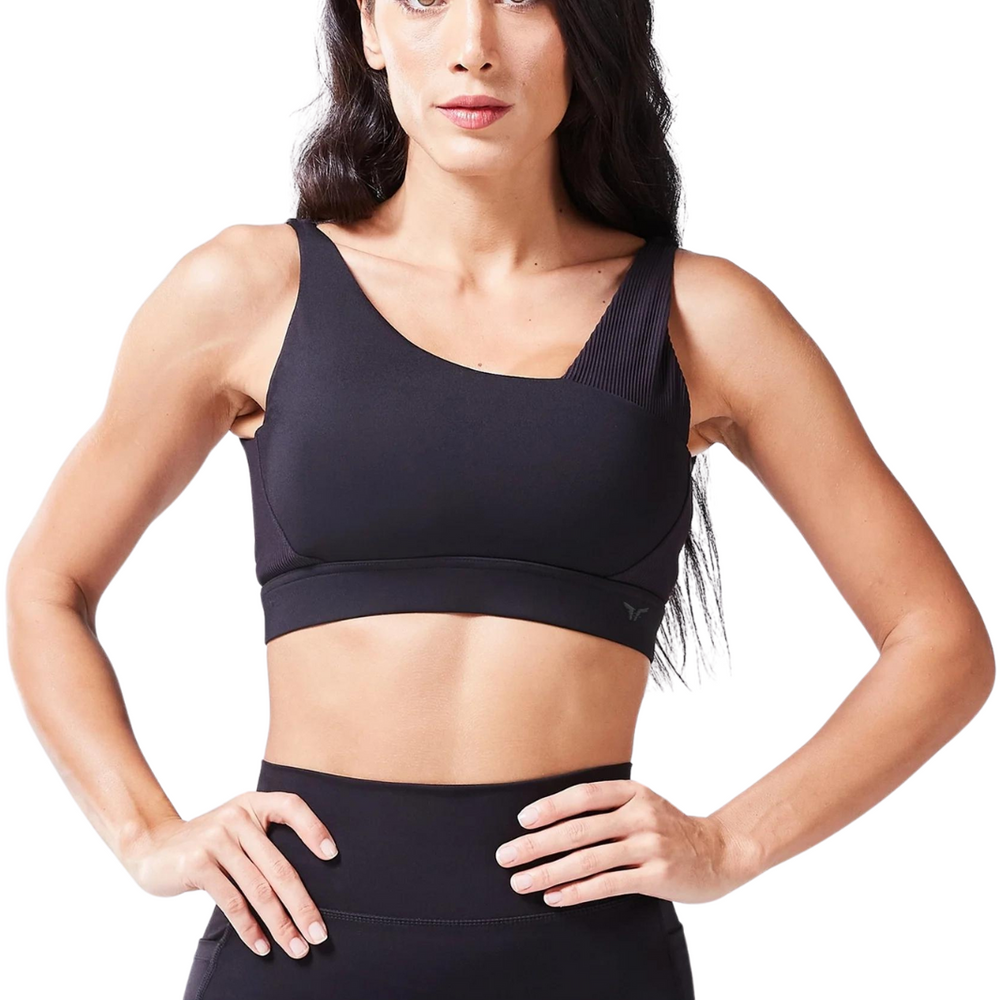 Code Ribbed Asymmetric Bra