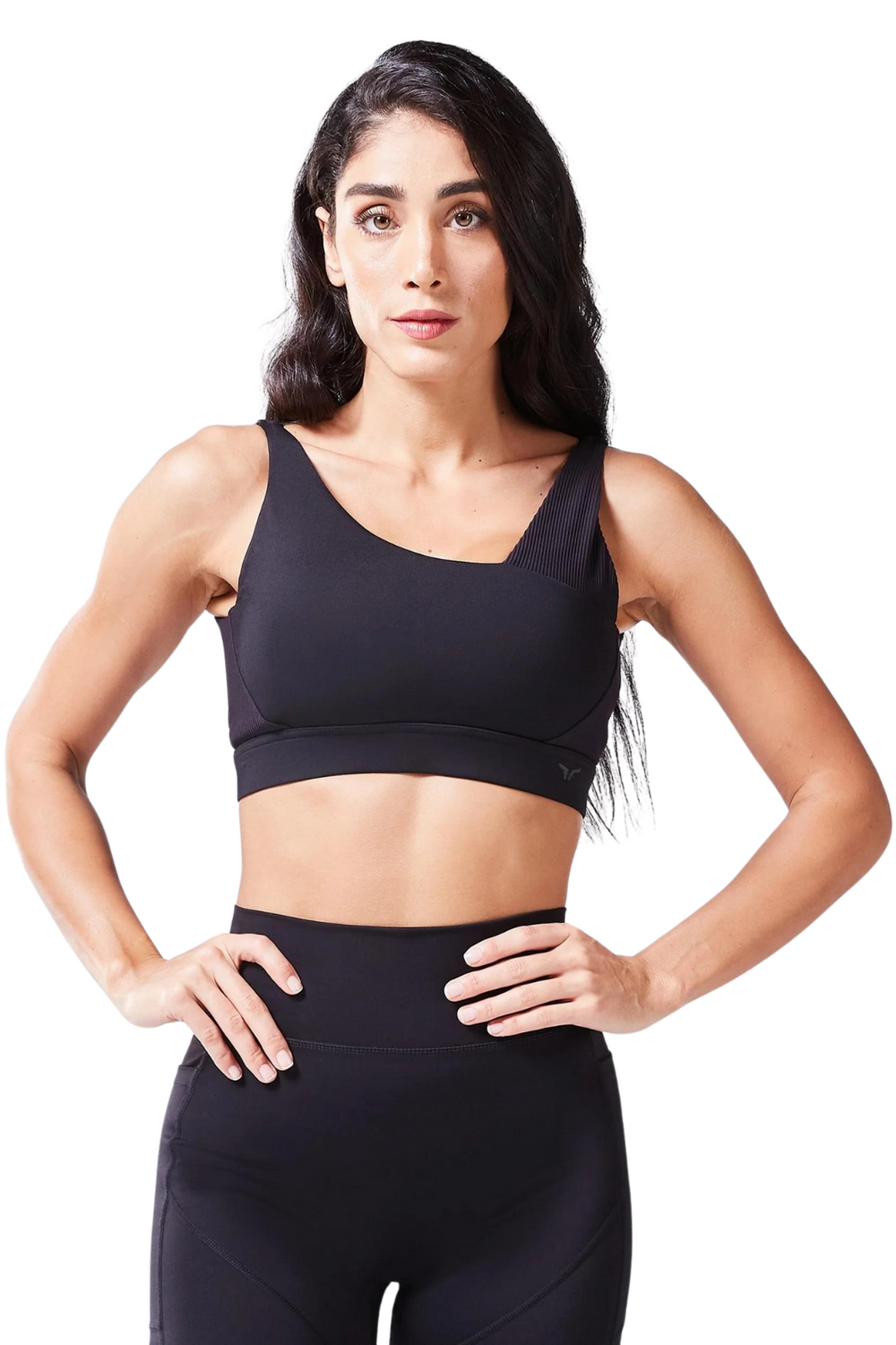 Code Ribbed Asymmetric Bra