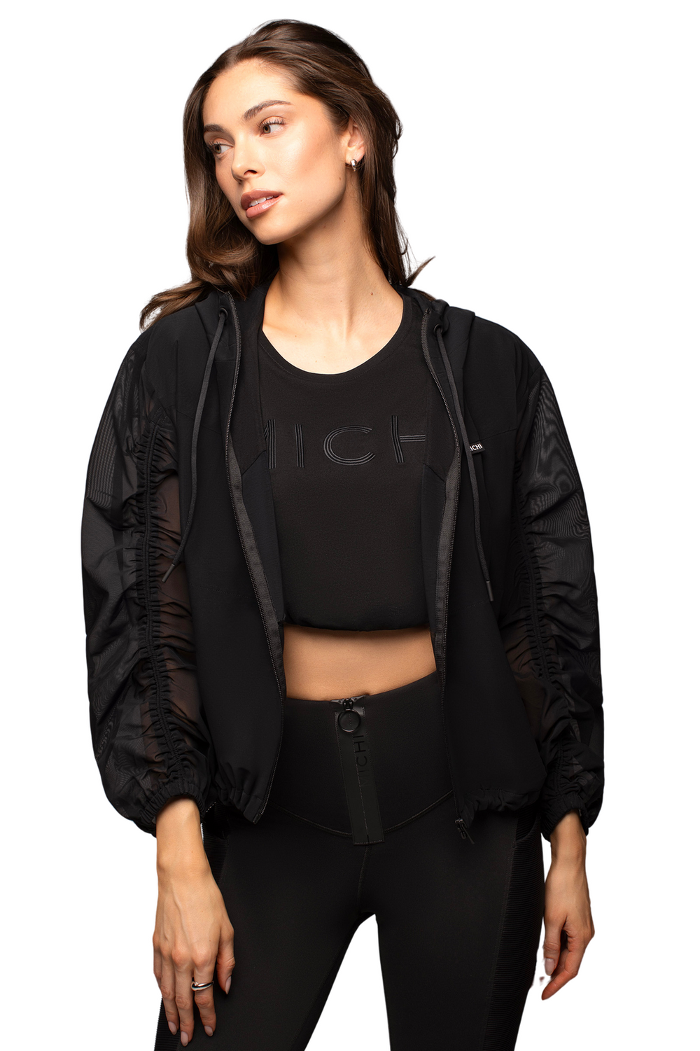 Michi Black Mesh Jacket for Women