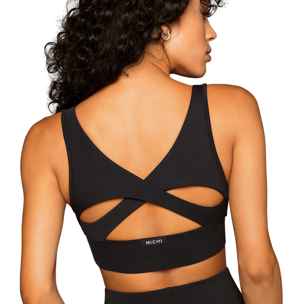 
                      
                        Michi Longline Sports Bra - Black Training Bra with High Support
                      
                    